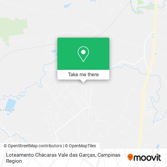 Loteamento Chácaras Vale das Garças map