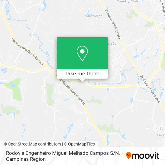 Mapa Rodovia Engenheiro Miguel Melhado Campos S / N