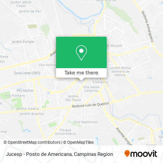 Jucesp - Posto de Americana map