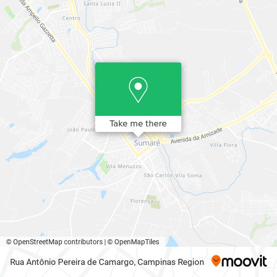 Mapa Rua Antônio Pereira de Camargo