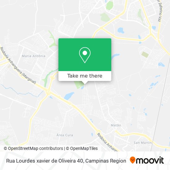 Rua Lourdes xavier de Oliveira 40 map