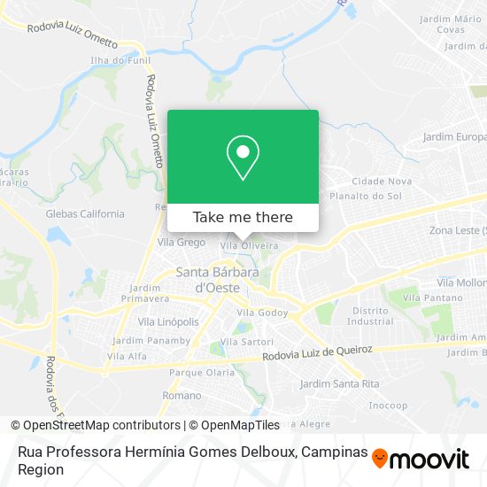 Rua Professora Hermínia Gomes Delboux map