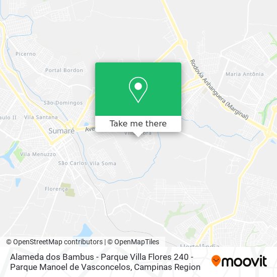 Mapa Alameda dos Bambus - Parque Villa Flores 240 - Parque Manoel de Vasconcelos