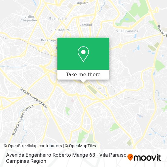 Mapa Avenida Engenheiro Roberto Mange 63 - Vila Paraiso