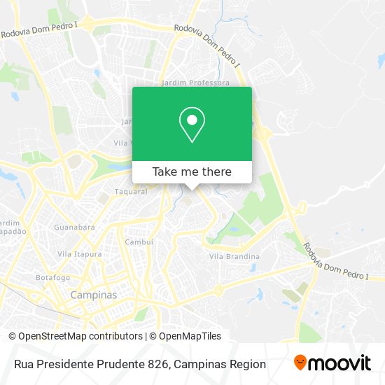 Mapa Rua Presidente Prudente 826