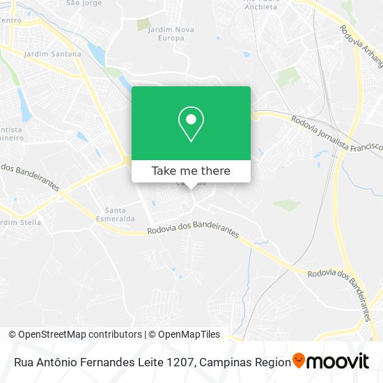 Mapa Rua Antônio Fernandes Leite 1207