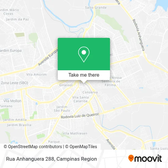 Rua Anhanguera 288 map