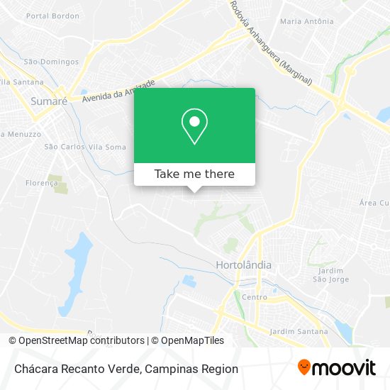 Chácara Recanto Verde map