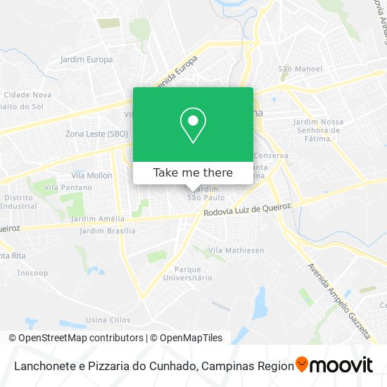 Lanchonete e Pizzaria do Cunhado map