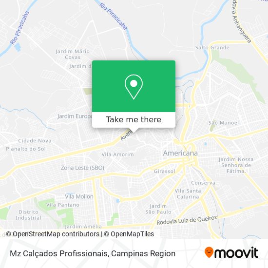 Mz Calçados Profissionais map