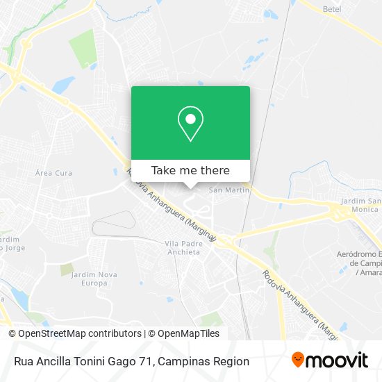 Rua Ancilla Tonini Gago 71 map