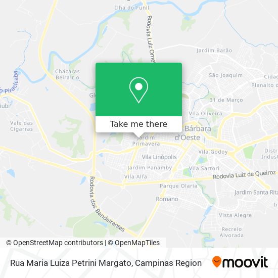 Rua Maria Luiza Petrini Margato map