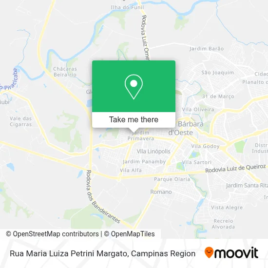 Rua Maria Luiza Petrini Margato map
