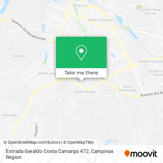 Estrada Geraldo Costa Camargo 472 map