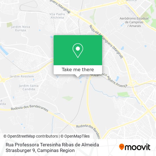 Mapa Rua Professora Teresinha Ribas de Almeida Strasburger 9