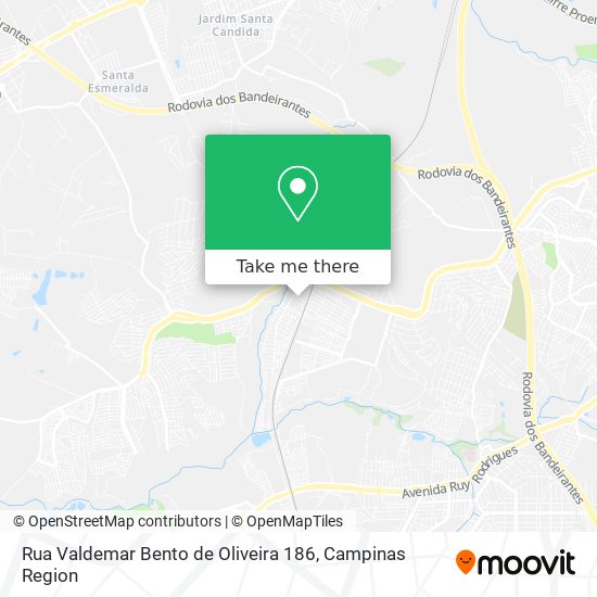Rua Valdemar Bento de Oliveira 186 map