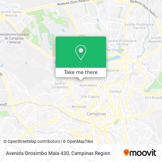 Mapa Avenida Orosimbo Maia 430