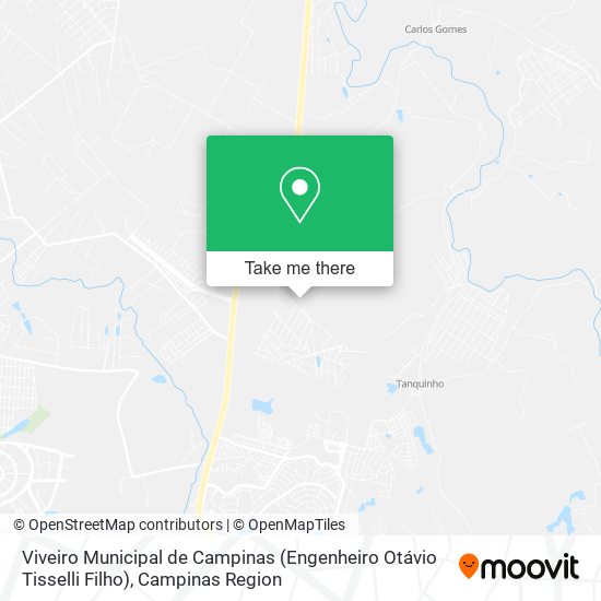 Mapa Viveiro Municipal de Campinas (Engenheiro Otávio Tisselli Filho)