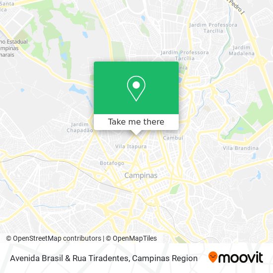 Mapa Avenida Brasil & Rua Tiradentes