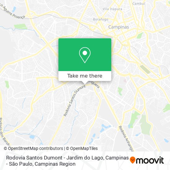 Rodovia Santos Dumont - Jardim do Lago, Campinas - São Paulo map