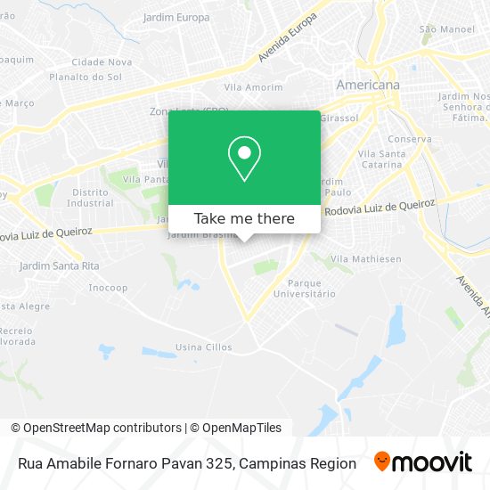 Rua Amabile Fornaro Pavan 325 map