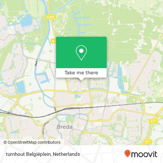turnhout Belgiëplein, 4826 Breda map