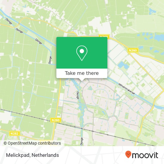 Melickpad, 5045 KZ Tilburg Karte