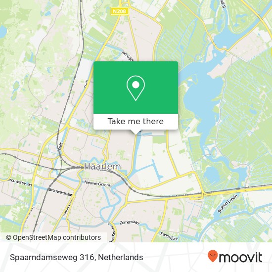 Spaarndamseweg 316, 2021 KC Haarlem map