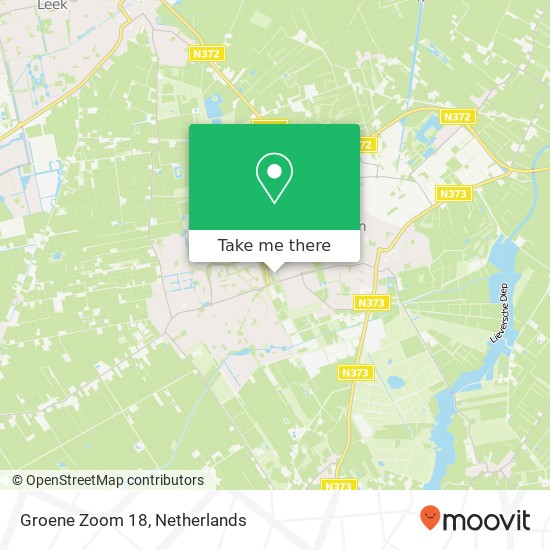 Groene Zoom 18, 9301 SJ Roden map