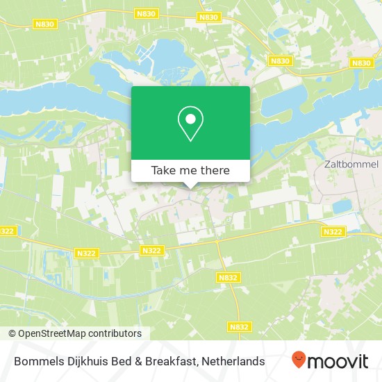 Bommels Dijkhuis Bed & Breakfast, Waalbandijk 7 map