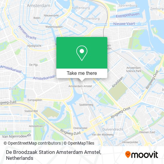 De Broodzaak Station Amsterdam Amstel map