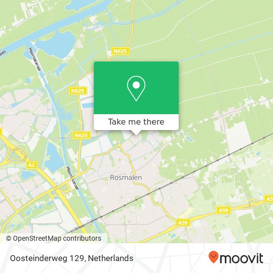 Oosteinderweg 129, 5247 WC Rosmalen map