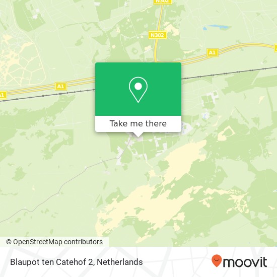 Blaupot ten Catehof 2, 3775 KX Kootwijk map