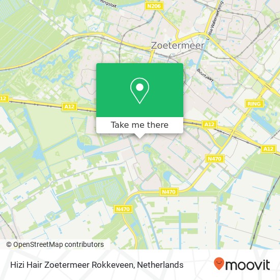 Hizi Hair Zoetermeer Rokkeveen, Nathaliegang 134 map