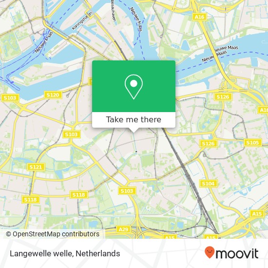 Langewelle welle, 3075 Rotterdam map