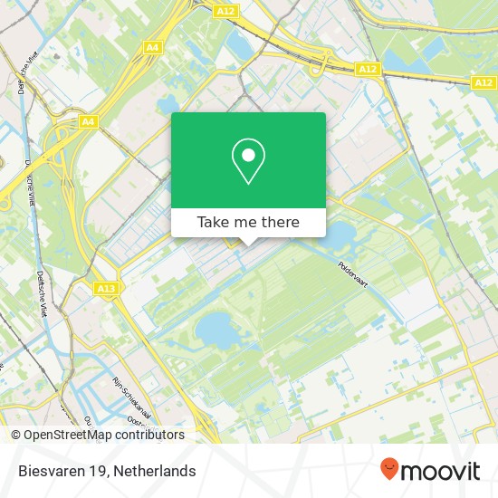 Biesvaren 19, 2498 EE Den Haag map