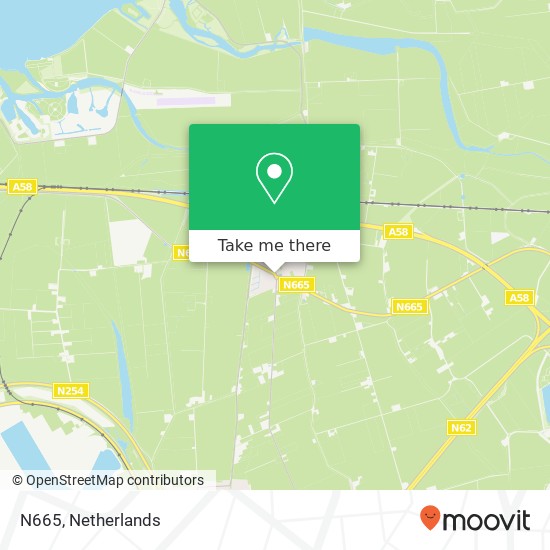 N665, 4456 Lewedorp map