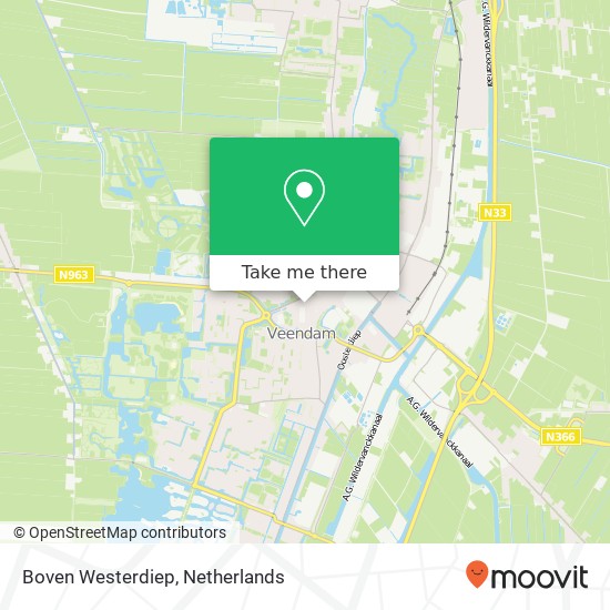 Boven Westerdiep, 9641 Veendam map