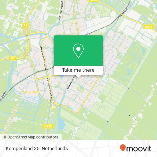 Kempenland 35, 1447 CT Purmerend map