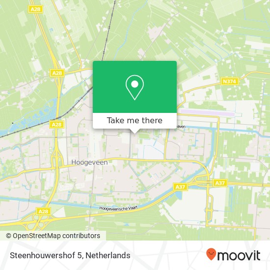 Steenhouwershof 5, 7902 NV Hoogeveen map