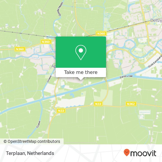 Terplaan, 9902 PR Appingedam map