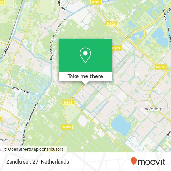 Zandkreek 27, 2134 WJ Hoofddorp Karte