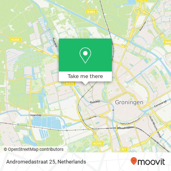 Andromedastraat 25, 9742 PP Groningen Karte