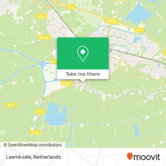 Leemkoele, 8343 XD Zuidveen map