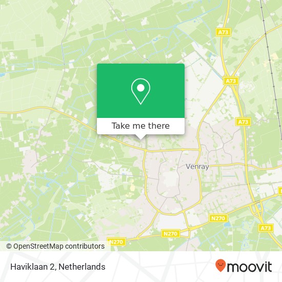 Haviklaan 2, 5804 VE Venray map