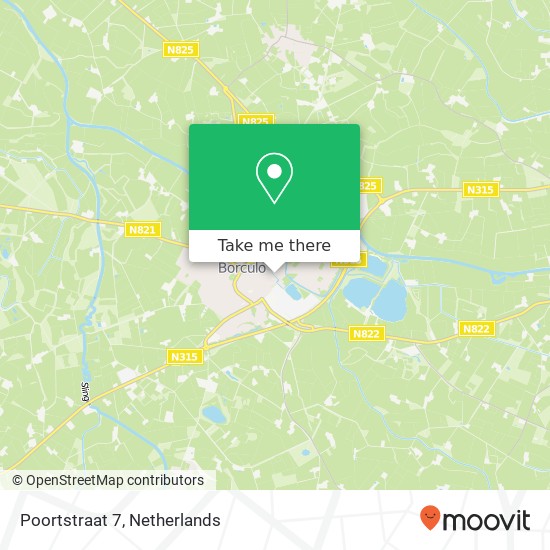 Poortstraat 7, 7271 BL Borculo map