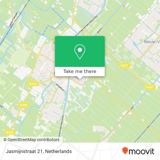 Jasmijnstraat 21, 2165 CB Lisserbroek map
