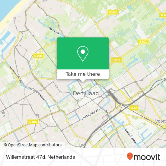 Willemstraat 47d, 2514 HK Den Haag map