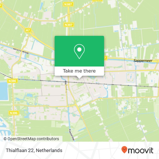 Thialflaan 22, 9601 BW Hoogezand map
