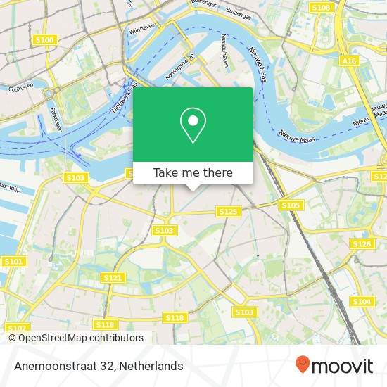 Anemoonstraat 32, 3073 TA Rotterdam Karte